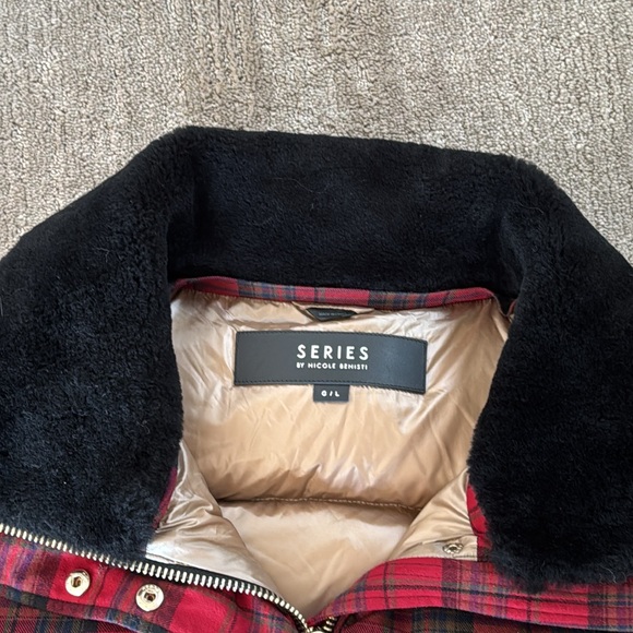 NB Series by Nicole Benisti Red and Black Plaid Puffer Jacket - Picture 8 of 13